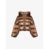 Max Mara The Cube Womens Beige Golden Spaceca Hooded Shell-down Jacket In Brown