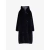 Max Mara The Cube Womens Midnightblue Orion Hooded Wool-down Coat In Blue