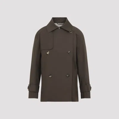 Max Mara The Cube Zeno Mini Trench Coat In Brown