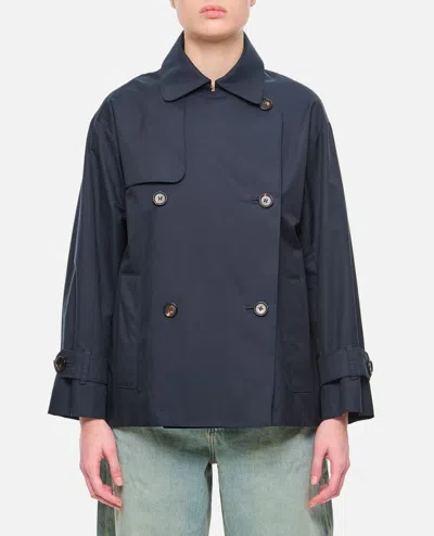 Max Mara The Cube Zeno Short Trench In Blue