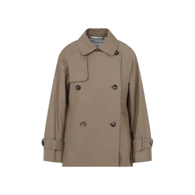 Max Mara The Cube Zeno Short Trench Women In Beige