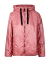 Max Mara The Cube Hooded Padded Shell Jacket In Flamiingo