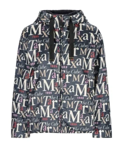 Max Mara The Cube Zip-up Drawstring Reversible Jacket In Gray