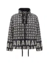 Max Mara The Cube Zip-up Drawstring Reversible Jacket In Nero