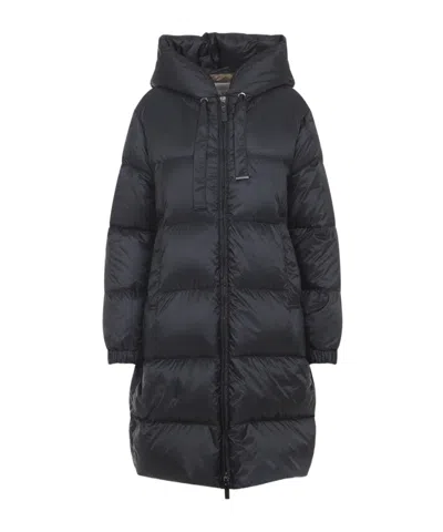 Max Mara The Cube Zip-up Hooded Jacket In Black