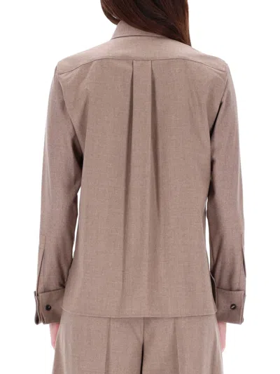 Max Mara Thebaid Shirt In Beige