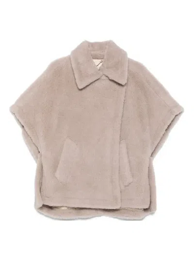 Max Mara "thebes1" Cape Clothing In Neutral