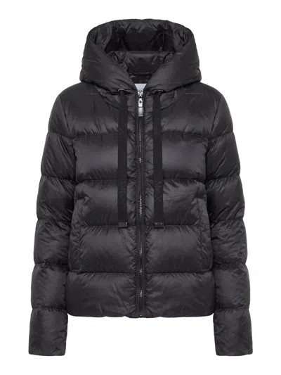 Max Mara Long-sleeved Padded Jacket In Black