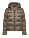 Max Mara Quilted Puffer Down Jacket In Green