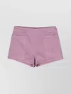 Max Mara Woman Denim Shorts Light Purple Size 8 Cotton