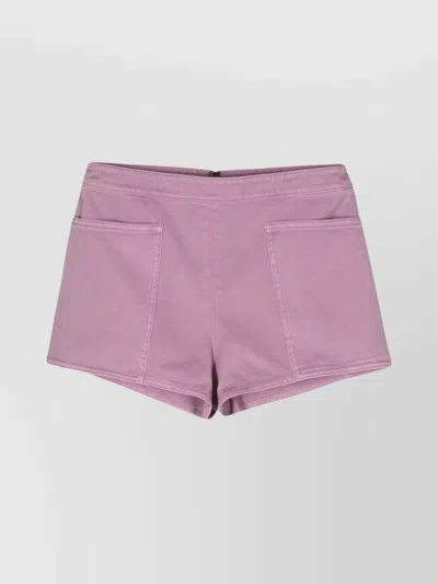 MAX MARA COTTON DENIM MINI SHORTS