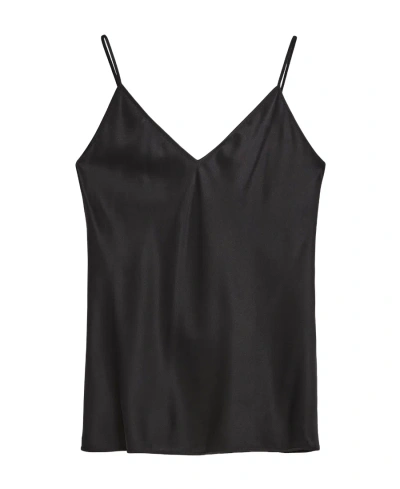 Max Mara Silk Top Relaxed Fit Satin Finish In Gray