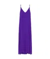 Max Mara Thin Shoulder Strap Dress In Purple