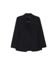 Max Mara Three-button Long-sleeved Blazer In Black