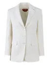 Max Mara Blazer Linz Bianco In Cady In White