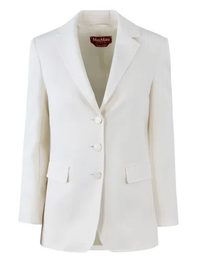 Max Mara Blazer Linz Bianco In Cady In White