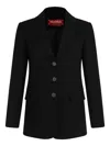 Max Mara Three-button Tailored Jacket In Black