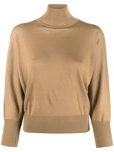 Max Mara Three-quarter Sleeve Jumper In Brown
