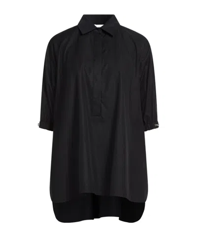 Max Mara Three Quarter Sleeve Shirt In Black