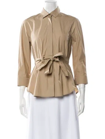 Pre-owned Max Mara Three-quarter Sleeve Blouse In Neutral