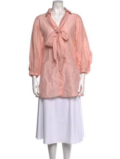 Pre-owned Max Mara Three-quarter Sleeve Blouse In Pink