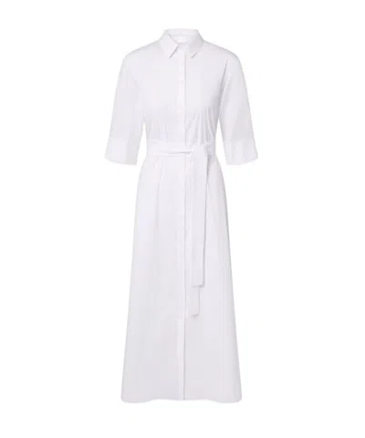 Max Mara Three-quarter Sleeve Dress In White