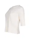 Max Mara Three-quarter-sleeve T-shirt In White