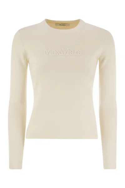 Max Mara Ticino - Viscose And Wool Yarn Sweater In Neutral