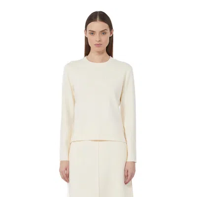 Max Mara Ticino - Viscose And Wool Yarn Sweater In White