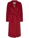 Max Mara Ticino Beaver Double Breasted Coat In Red