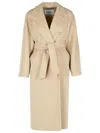 Max Mara Cles Single-breasted Wool Coat In Cacha` Chiaro