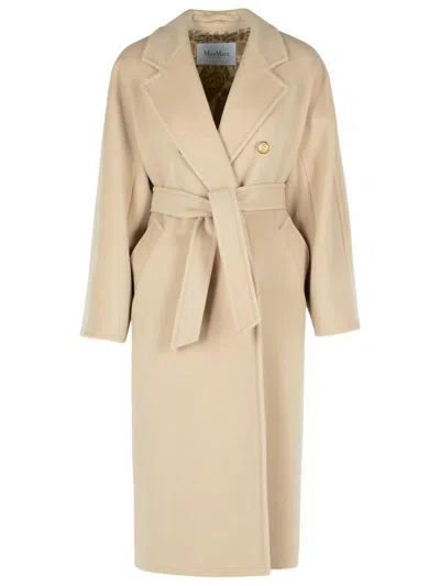 Max Mara Cles Single-breasted Wool Coat In Brown