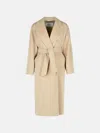 Max Mara Cles Single-breasted Wool Coat In Beige