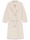 Max Mara Wool Double-breasted Coat In Beige