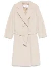 Max Mara Wool Double-breasted Coat In Neutral