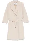 Max Mara Wool Double-breasted Coat In Neutrals