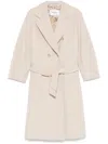 Max Mara Wool Double-breasted Coat In Neutrals