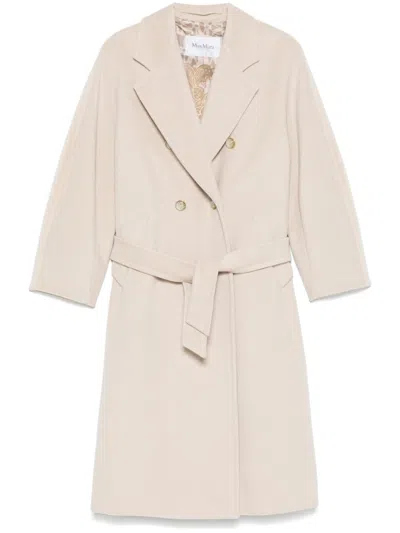 Max Mara Wool Double-breasted Coat In Neutral