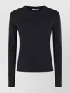 Max Mara Long-sleeve Round-neck Sweater In Black
