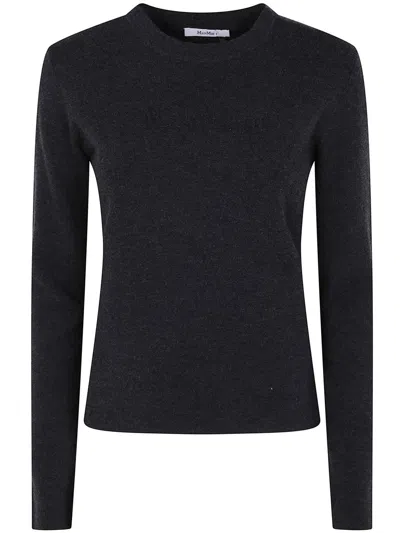 MAX MARA MAX MARA "TICINO" LOGO LONG SLEEVES ROUND NECK SWEATER CLOTHING