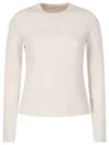Max Mara Long-sleeved Fitted Top Clothing In White