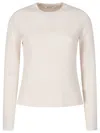 Max Mara Long-sleeved Fitted Top Clothing In Nude