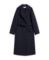 Max Mara Tie A Belt Overcoat In Black