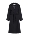 Max Mara Tie A Belt Overcoat In Blue