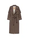 Max Mara Tie-belted Jacket In Brown