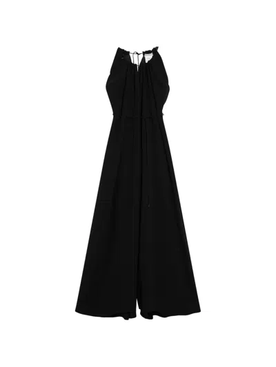 Max Mara Tie Detail Jumpsuit In Black