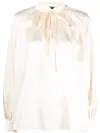 Max Mara Tamigi Silk Blouse In Nude