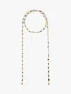 Max Mara Tie Necklace With Pearls In Silver