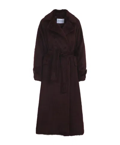 Max Mara Long-sleeved Coat In Brown