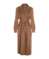 Max Mara Tie-waisted Knitted Coat In Brown